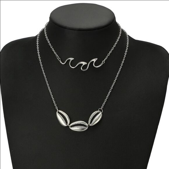 (V3) Wave & Shells Necklace - Picture 4 of 5